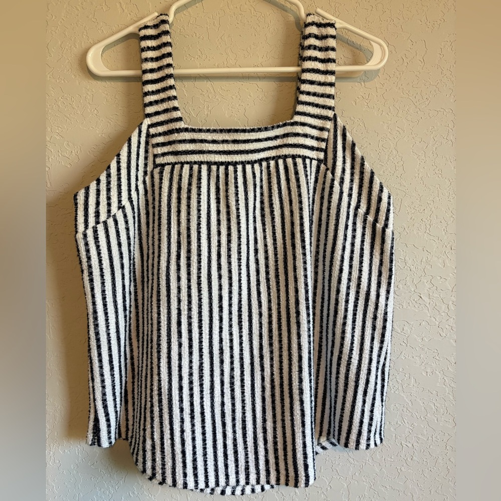 Lucky Brand Black and White Striped top